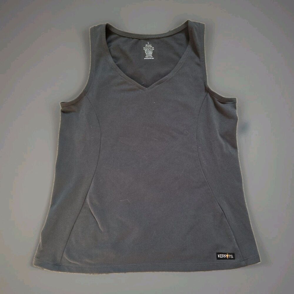 Kerrits Tank Top Womens Size Large Grey Equestrian Gorpcore Riding Stretch